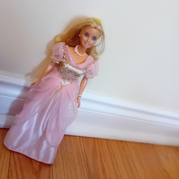 Vintage 1999 Mattel Barbie PinkPrincess Blonde Caucasian Fashion Doll Fancy Gown - Picture 3 of 6